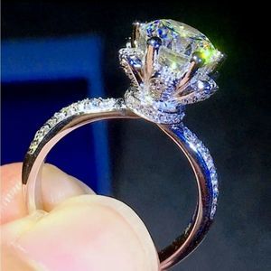 3 CT Diamond 925 Silver Wedding Engagement Ring